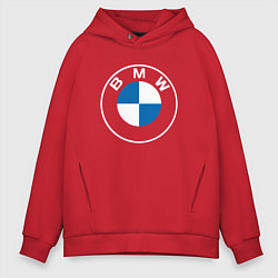 Толстовка оверсайз мужская BMW LOGO 2020, цвет: красный