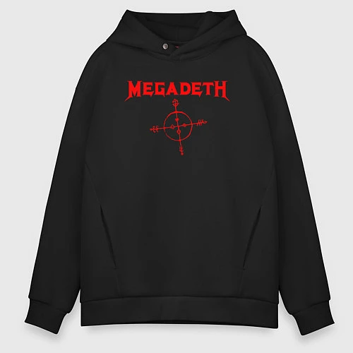 Мужское худи оверсайз Megadeth / Черный – фото 1