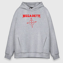 Толстовка оверсайз мужская Megadeth, цвет: меланж