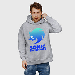 Толстовка оверсайз мужская СОНИК, цвет: меланж — фото 2