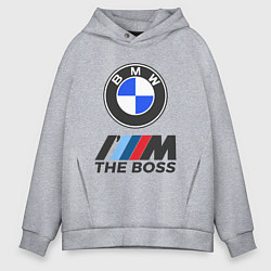 Толстовка оверсайз мужская BMW BOSS, цвет: меланж