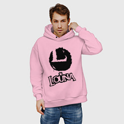 Толстовка оверсайз мужская Louna, цвет: светло-розовый — фото 2