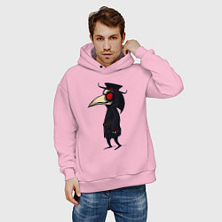 Толстовка оверсайз мужская ЧУМНОЙ ДОКТОР, цвет: светло-розовый — фото 2
