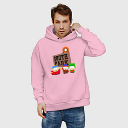 Толстовка оверсайз мужская South Park, цвет: светло-розовый — фото 2