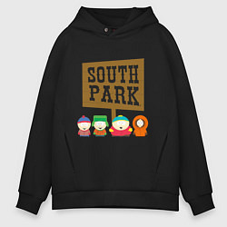 Толстовка оверсайз мужская South Park, цвет: черный