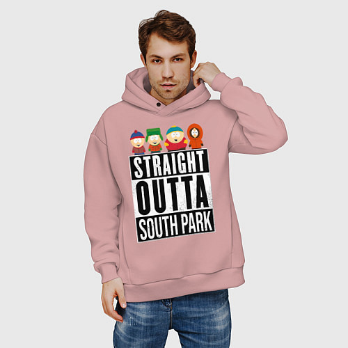 Мужское худи оверсайз SOUTH PARK / Пыльно-розовый – фото 3