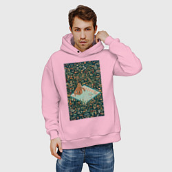 Толстовка оверсайз мужская BoJack Horseman, цвет: светло-розовый — фото 2