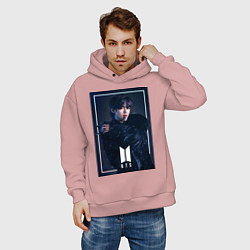 Толстовка оверсайз мужская BTS Black Swan, цвет: пыльно-розовый — фото 2