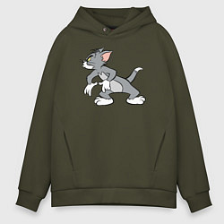 Толстовка оверсайз мужская Angry Tom, цвет: хаки
