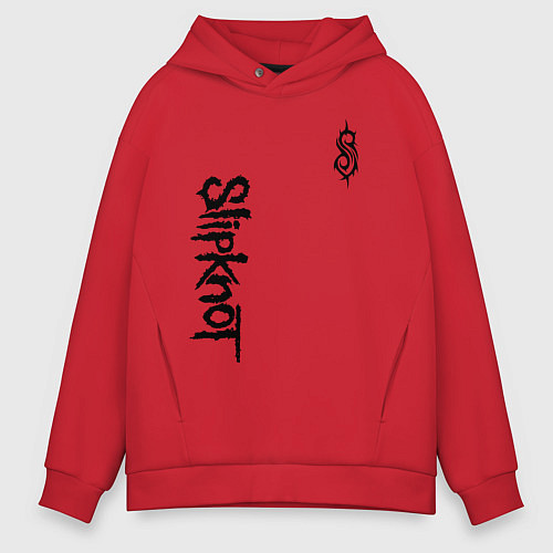 Мужское худи оверсайз SLIPKNOT / Красный – фото 1