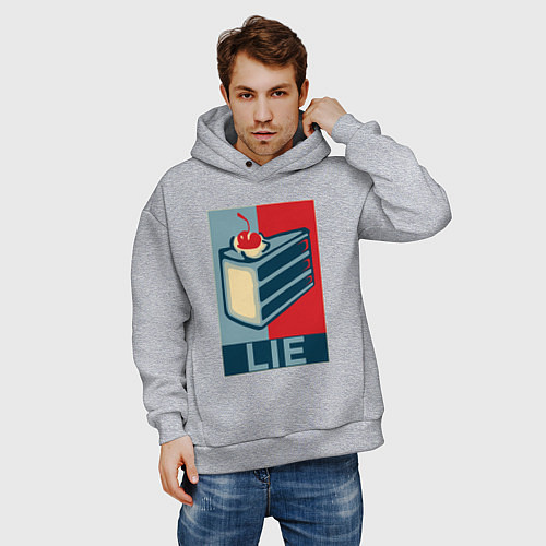 Мужское худи оверсайз PORTAL / Меланж – фото 3