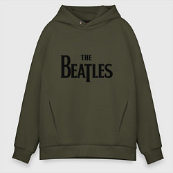 Толстовка оверсайз мужская The Beatles, цвет: хаки
