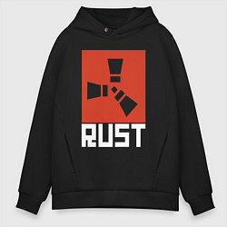 Толстовка оверсайз мужская RUST, цвет: черный