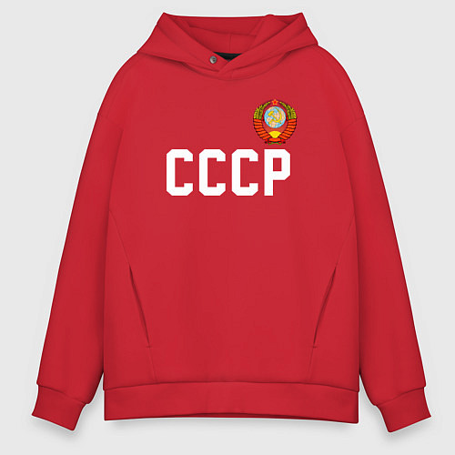 Мужское худи оверсайз СССР / Красный – фото 1