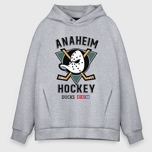 Мужское худи оверсайз ANAHEIM DUCKS / Меланж – фото 1