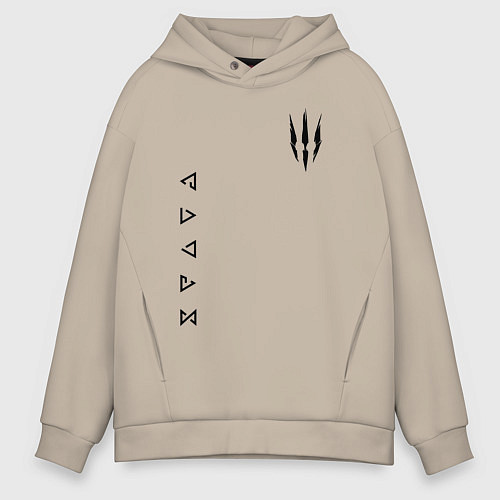 Мужское худи оверсайз ВЕДЬМАК / Миндальный – фото 1