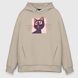 Толстовка оверсайз мужская Luna, Sailor Moon, цвет: миндальный