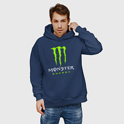 Толстовка оверсайз мужская MONSTER ENERGY, цвет: тёмно-синий — фото 2