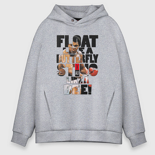 Мужское худи оверсайз АЛИ / Меланж – фото 1