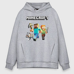 Толстовка оверсайз мужская MINECRAFT, цвет: меланж
