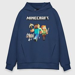 Толстовка оверсайз мужская MINECRAFT, цвет: тёмно-синий