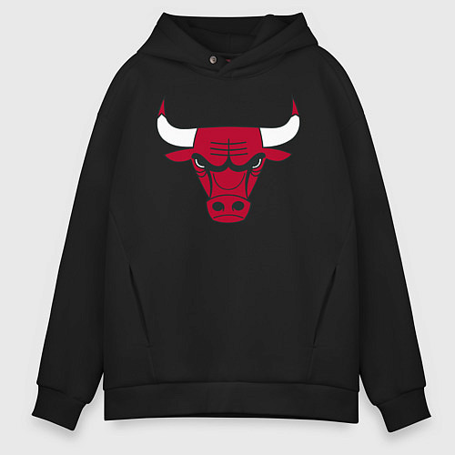 Мужское худи оверсайз Chicago Bulls / Черный – фото 1