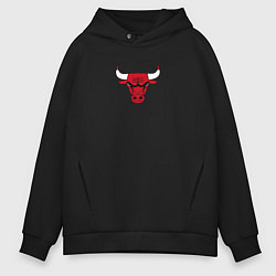 Толстовка оверсайз мужская CHICAGO BULLS, цвет: черный