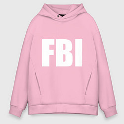 Толстовка оверсайз мужская FBI, цвет: светло-розовый