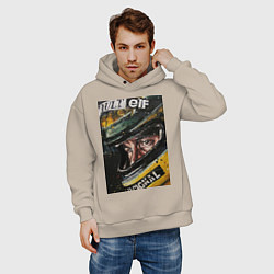 Толстовка оверсайз мужская Айртон Сенна, цвет: миндальный — фото 2