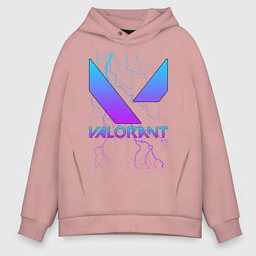 Мужское худи оверсайз VALORANT / Пыльно-розовый – фото 1