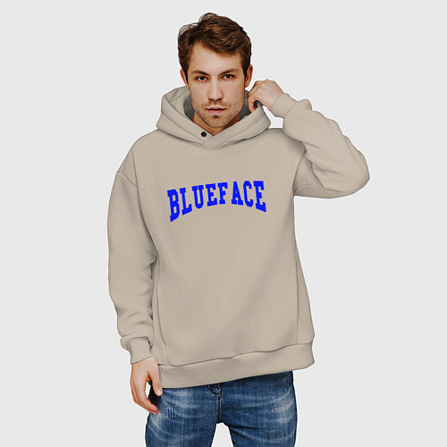 Мужское худи оверсайз BLUEFACE / Миндальный – фото 3