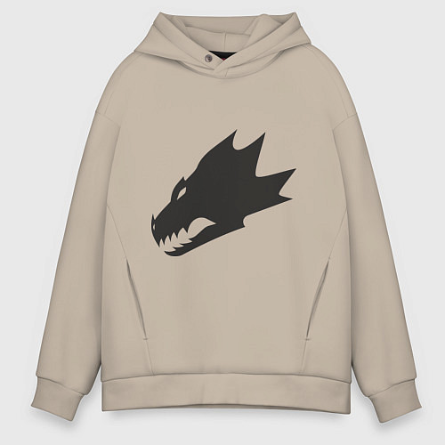 Мужское худи оверсайз Саламандры (Salamanders) / Миндальный – фото 1