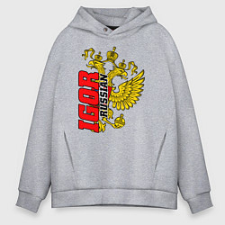 Толстовка оверсайз мужская Игорь, цвет: меланж