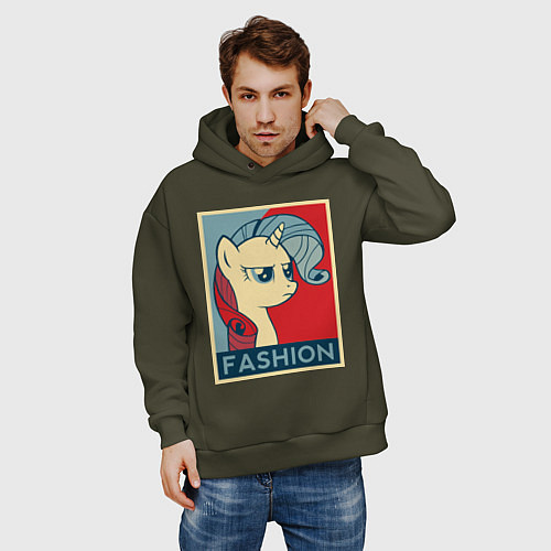Мужское худи оверсайз Trixie Fashion / Хаки – фото 3