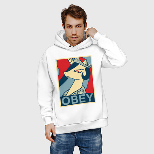 Мужское худи оверсайз Trixie OBEY / Белый – фото 3