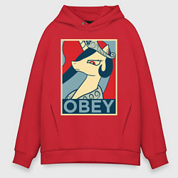 Толстовка оверсайз мужская Trixie OBEY, цвет: красный