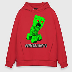 Толстовка оверсайз мужская MINECRAFT CREEPER, цвет: красный