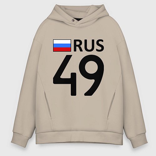 Мужское худи оверсайз RUS 49 / Миндальный – фото 1
