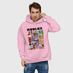 Толстовка оверсайз мужская ROBLOX PIGGY, цвет: светло-розовый — фото 2