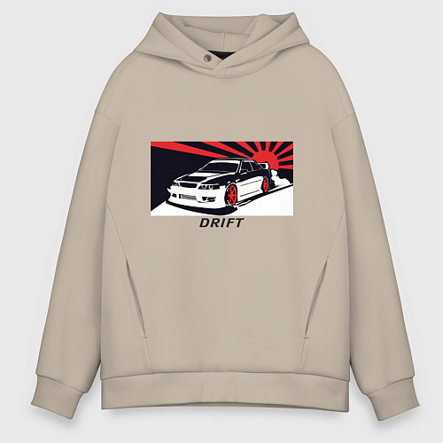 Мужское худи оверсайз Дрифт / Миндальный – фото 1