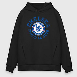 Толстовка оверсайз мужская Chelsea FC, цвет: черный