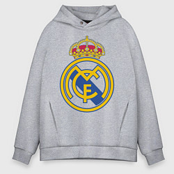 Толстовка оверсайз мужская Real Madrid FC, цвет: меланж