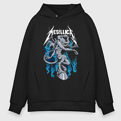 Толстовка оверсайз мужская Metallica - черт, цвет: черный