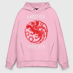Толстовка оверсайз мужская Мать Котов, цвет: светло-розовый