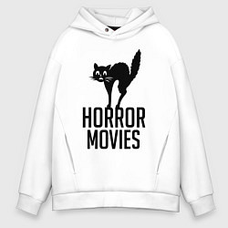 Толстовка оверсайз мужская Horror Movies, цвет: белый