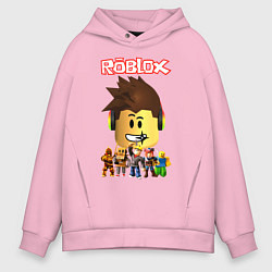 Толстовка оверсайз мужская ROBLOX, цвет: светло-розовый