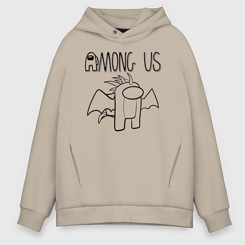 Мужское худи оверсайз Among Us / Миндальный – фото 1