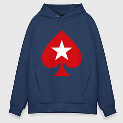 Толстовка оверсайз мужская Покер Пики Poker Stars, цвет: тёмно-синий