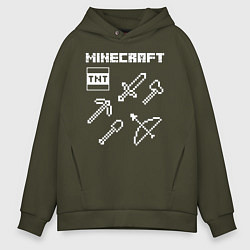 Толстовка оверсайз мужская Minecraft, цвет: хаки