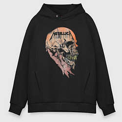 Толстовка оверсайз мужская Metallica art 04, цвет: черный